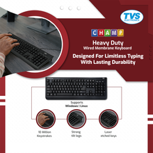 Load image into Gallery viewer, Champ Heavy Duty Wired Membrane Keyboard
