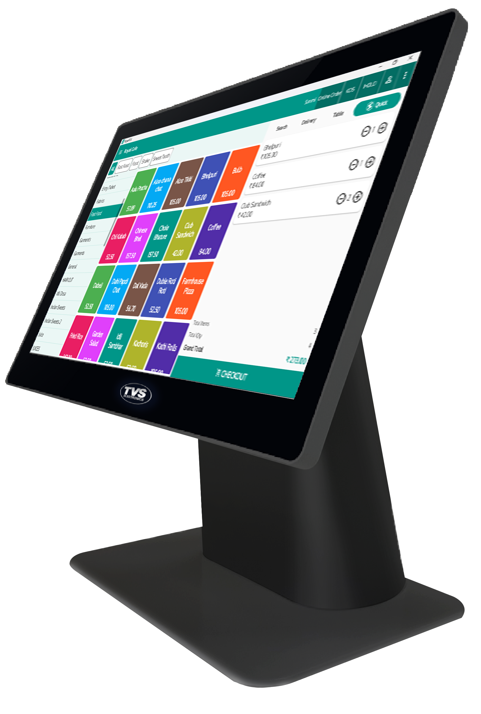 TP 415C A Prime Touch POS System + RP 3200 Plus Receipt Printer + Roya ...