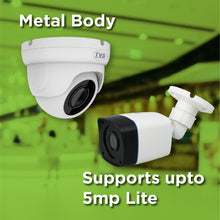 Load image into Gallery viewer, Full HD 2MP Cameras Combo KIT 4 Channel Full HD DVR + 2 Dome Cameras + 2 Bullet Cameras + 1 TB Hard Disc + Wire Roll + Supply &amp; All Required connectors - CCTV Bundle 4
